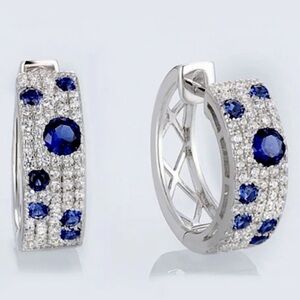 Sapphire Hoop Earrings